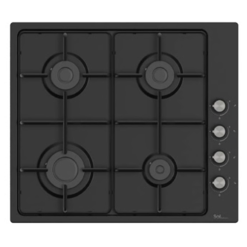 כיריים גז 4 להבות שחור פחם דגם Sol fm6bg-227 - יבואן רשמי