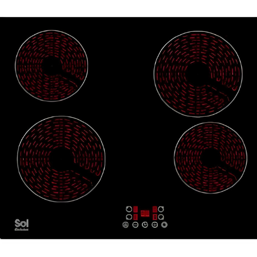 כיריים קרמיות 4 אזורי בישול Sol FQ6V-1063 Touch Exclusive - אחריות ע"י היבואן הרשמי