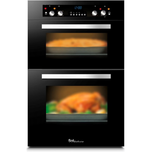 תנור אפייה בנוי דו תאי Sol TH-888B - צבע שחור - יבואן רשמי