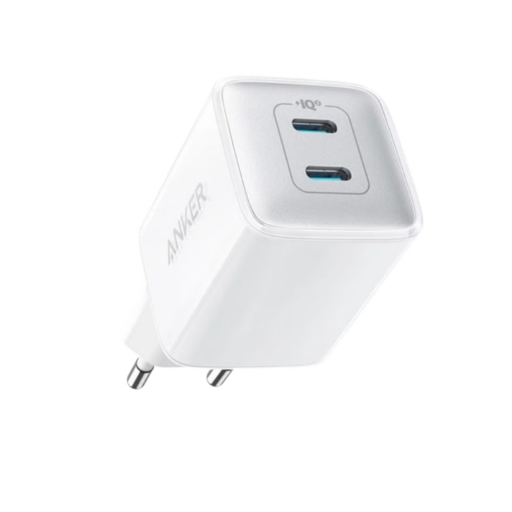 מטען קיר Anker 521 Nano PowerPort III 40W 2XC - צבע לבן שנתיים אחריות ע"י - יבואן הרשמי