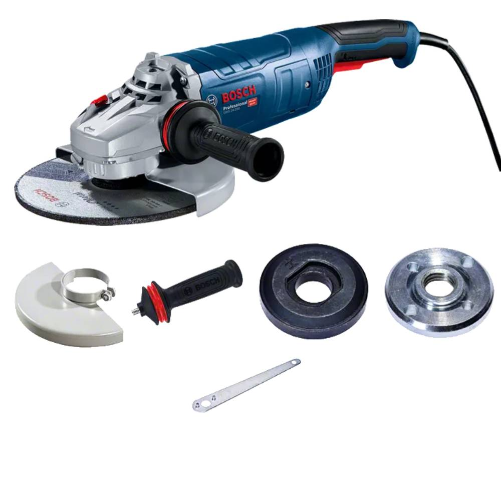 משחזת זווית 9" לעומס גבוהה הספק 2400W מפסק הדלקה תחתון BOSCH GWS 24-230