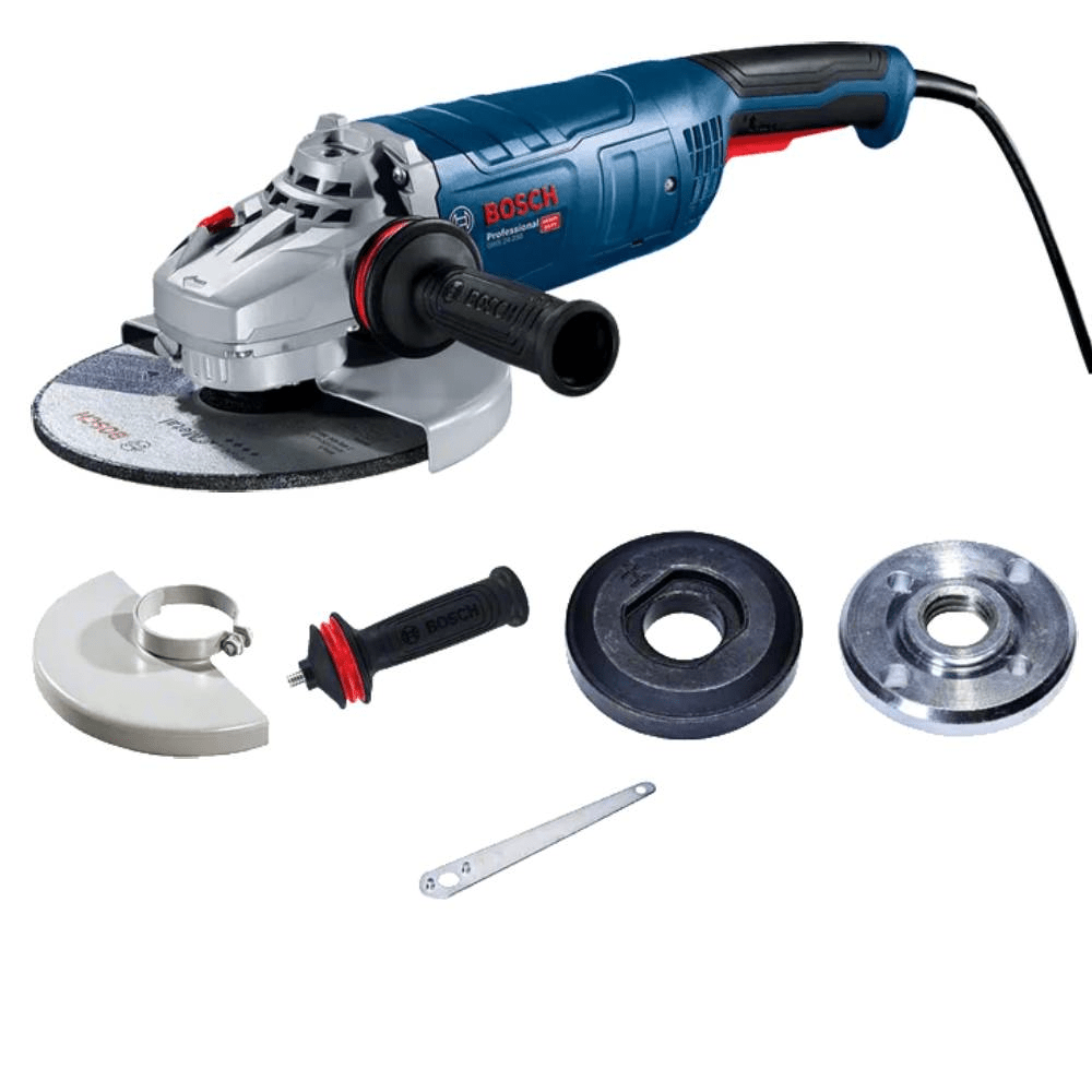 משחזת זווית 9" לעומס גבוהה הספק 2400W מפסק הדלקה תחתון BOSCH GWS 24-230 - K.B.V