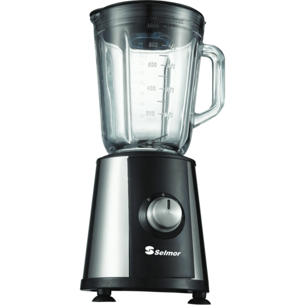 בלנדר כוס זכוכית בנפח 1 ליטר Selmor SE-431BK - צבע שחור אחריות ע"י - יבואן הרשמי