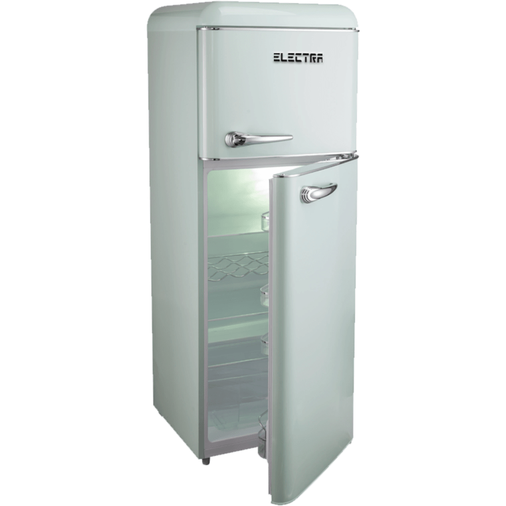 מקרר מקפיא עליון רטרו 208 ליטר Electra ELR210G - גימור ירוק - K.B.V