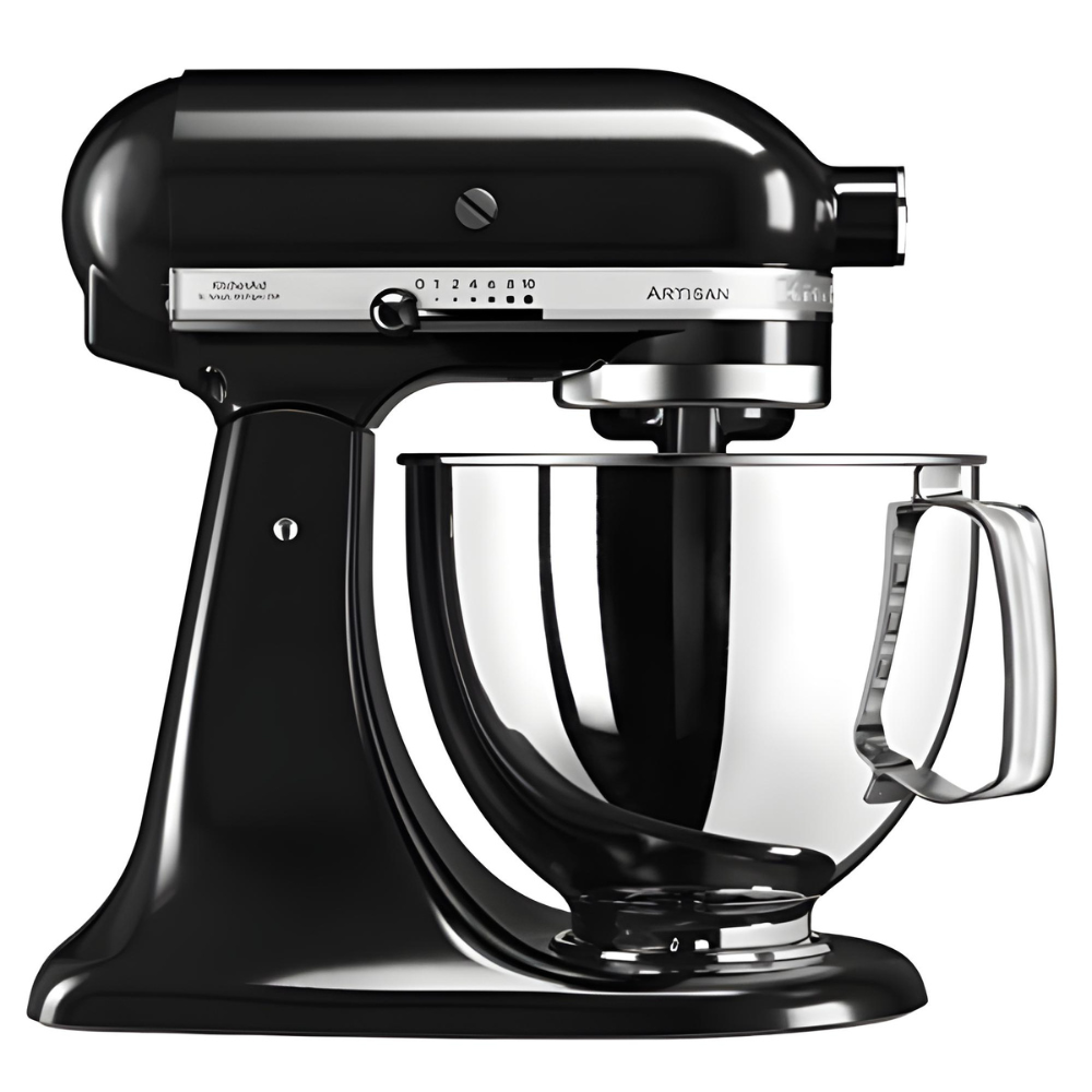 מיקסר שולחני עם קערת נירוסטה 4.8 ליטר KitchenAid Artisan 5KSM125IOB/EOB - צבע שחור - יבואן רשמי