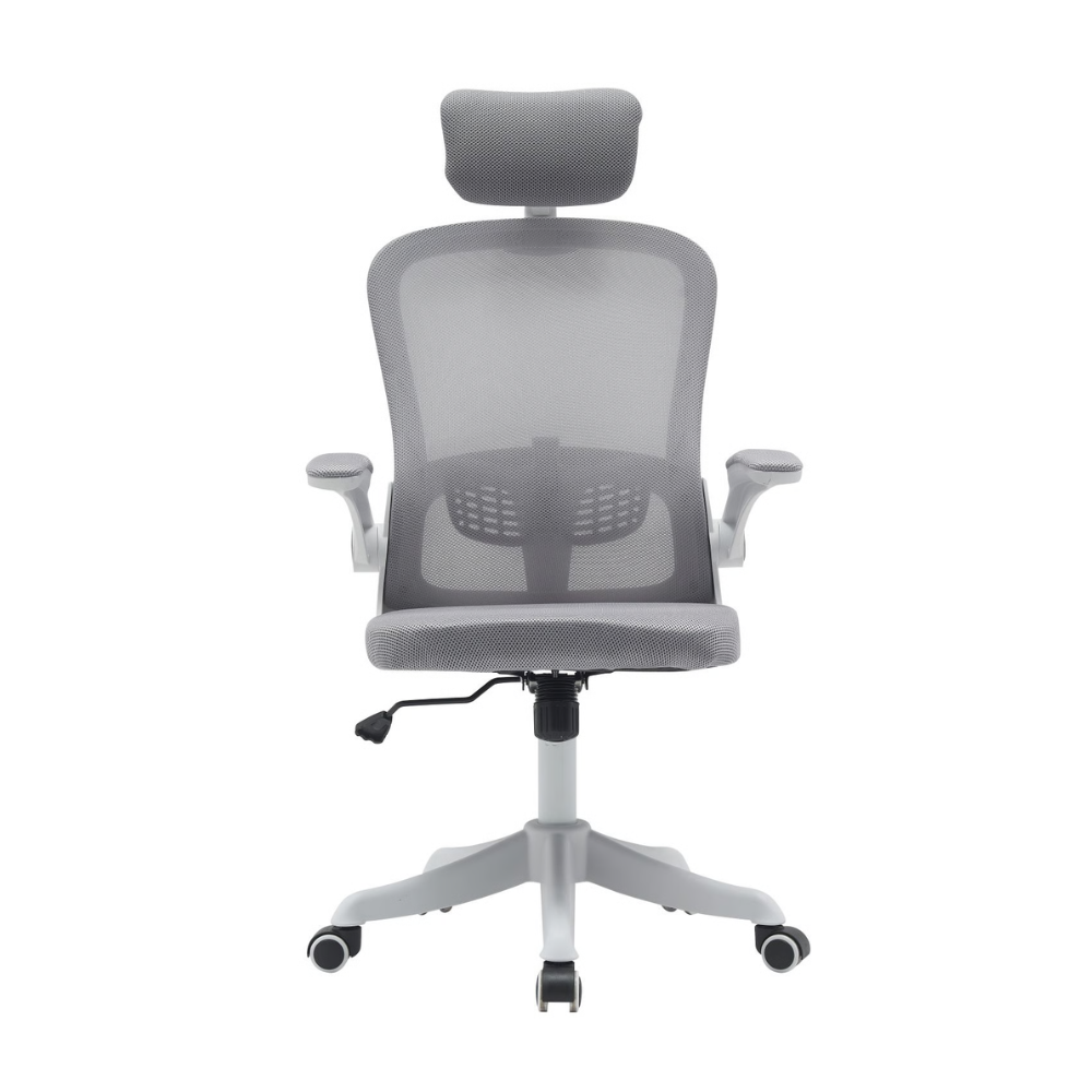 כסא מנהל אורטופדי דגם MSH-10-6 צבע אפור לבן ROSSO ITALY - יבואן רשמי