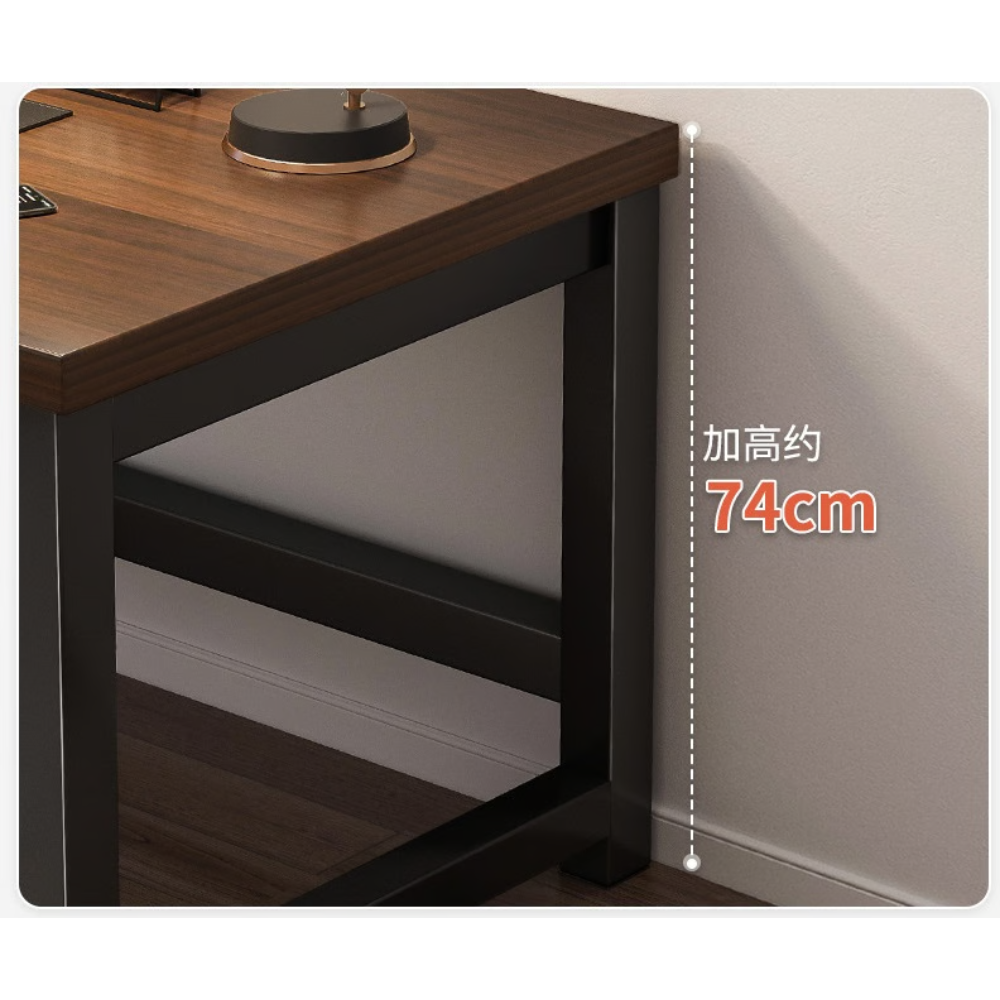 שולחן מחשב דגם RSM-1004 רוחב 1.2 מטר צבע שחור בשילוב עץ מבית Rosso italy - יבואן רשמי