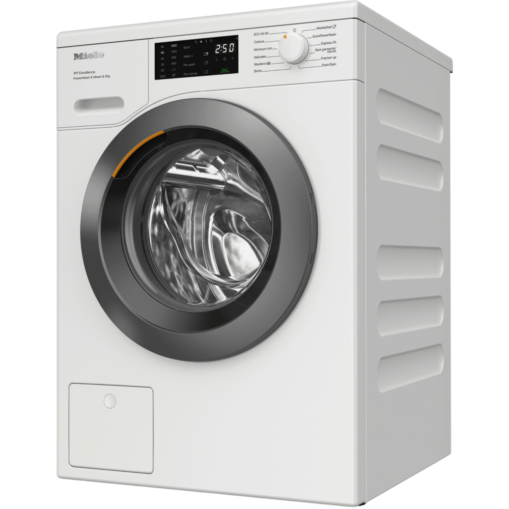 מכונת כביסה פתח חזית 9 ק"ג Miele WED385 במהירות 1400 סל"ד - צבע לבן - יבואן רשמי