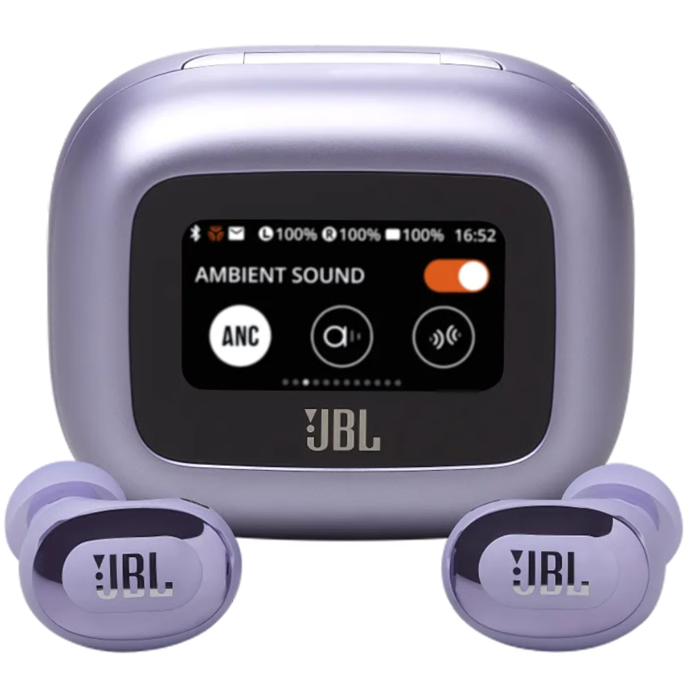 אוזניות אלחוטיות JBL Live Buds 3 - צבע סגול שנה אחריות ע"י - יבואן הרשמי