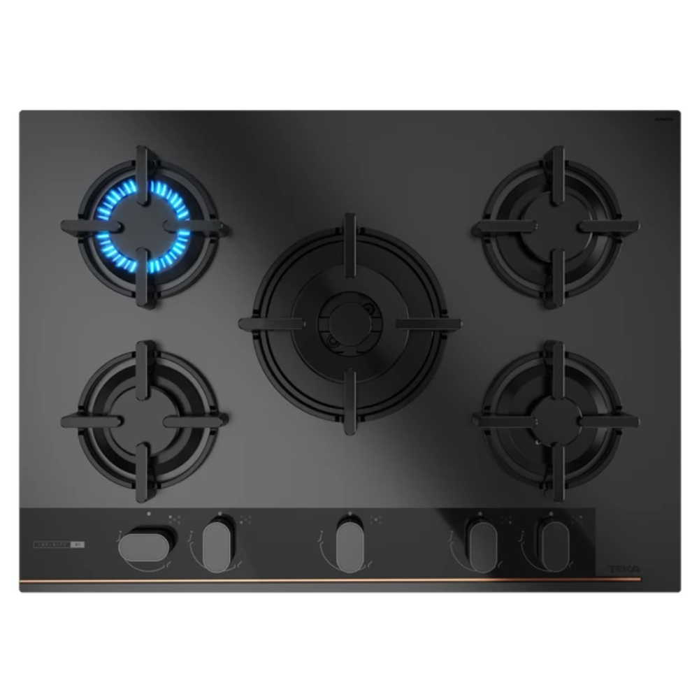 כיריים גז 5 להבות זכוכית שחור מט GBC-75G1 TEKA - יבואן רשמי