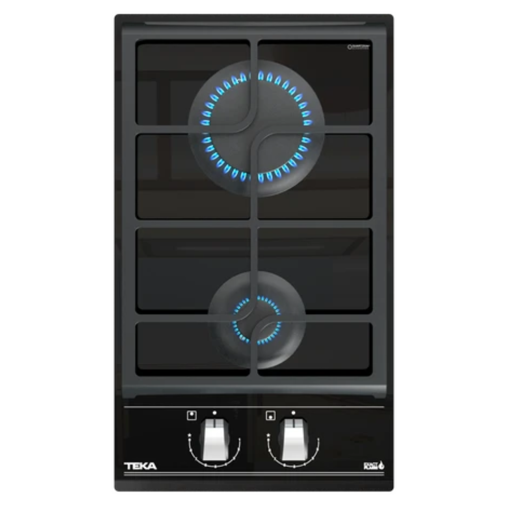 כיריים גז דומינו 30 ס”מ 2 מבערים Teka תקה GZC 32300 זכוכית שחורה - יבואן רשמי