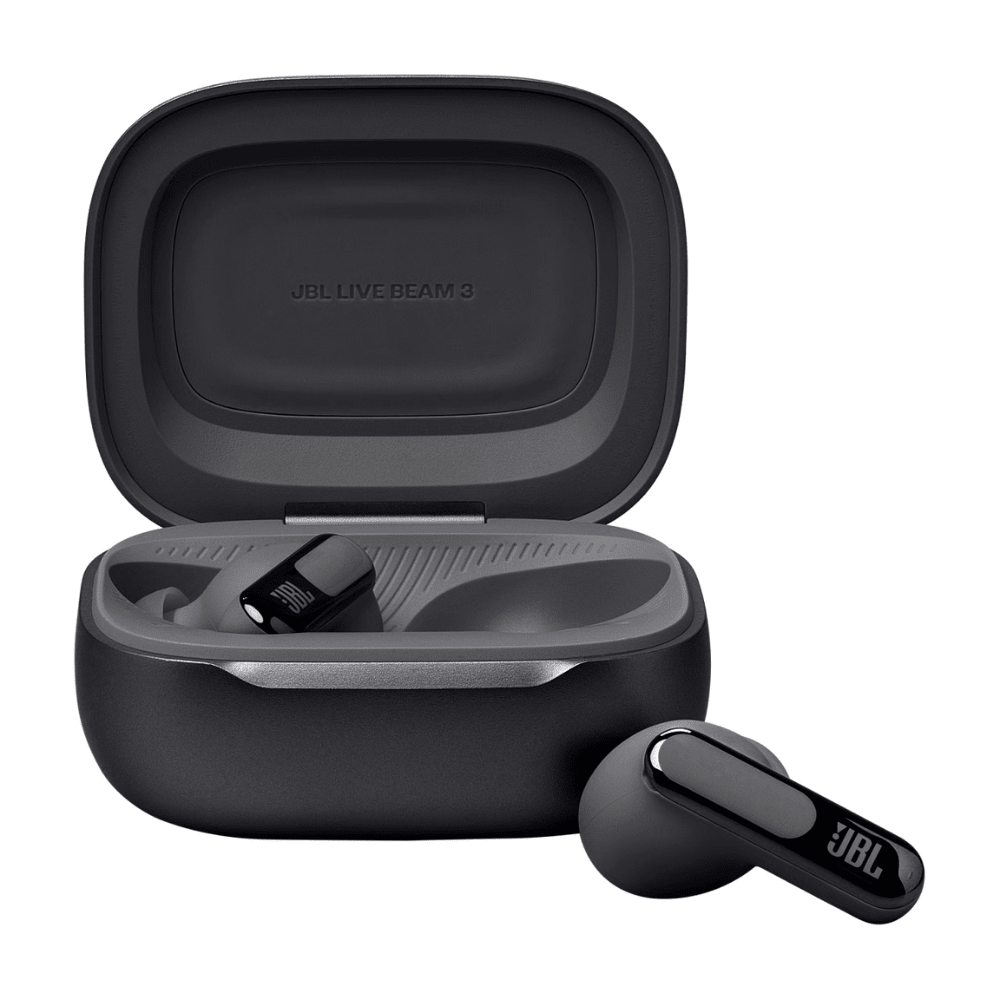 אוזניות אלחוטיות עם מארז טעינה חכם JBL Live Beam 3 TWS ANC IP55 - צבע שחור - K.B.V