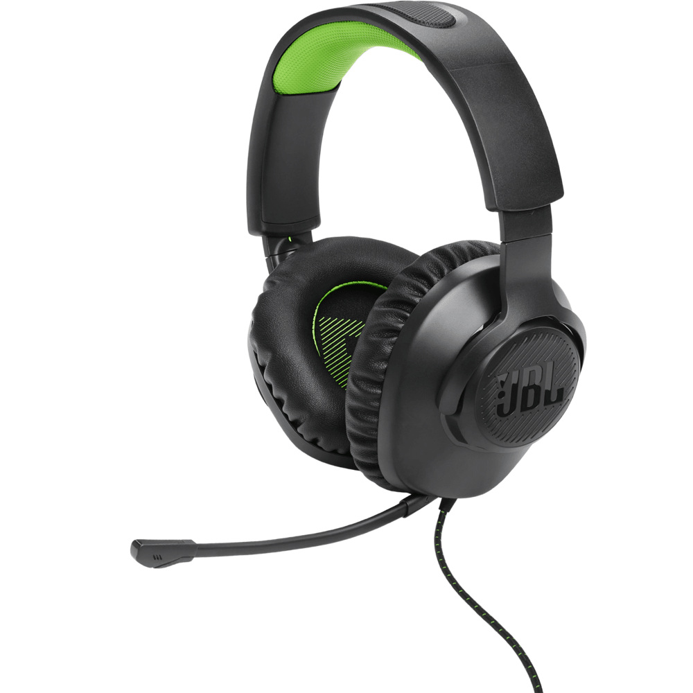 אוזניות גיימינג JBL Quantum 100x - צבע שחור ירוק - K.B.V