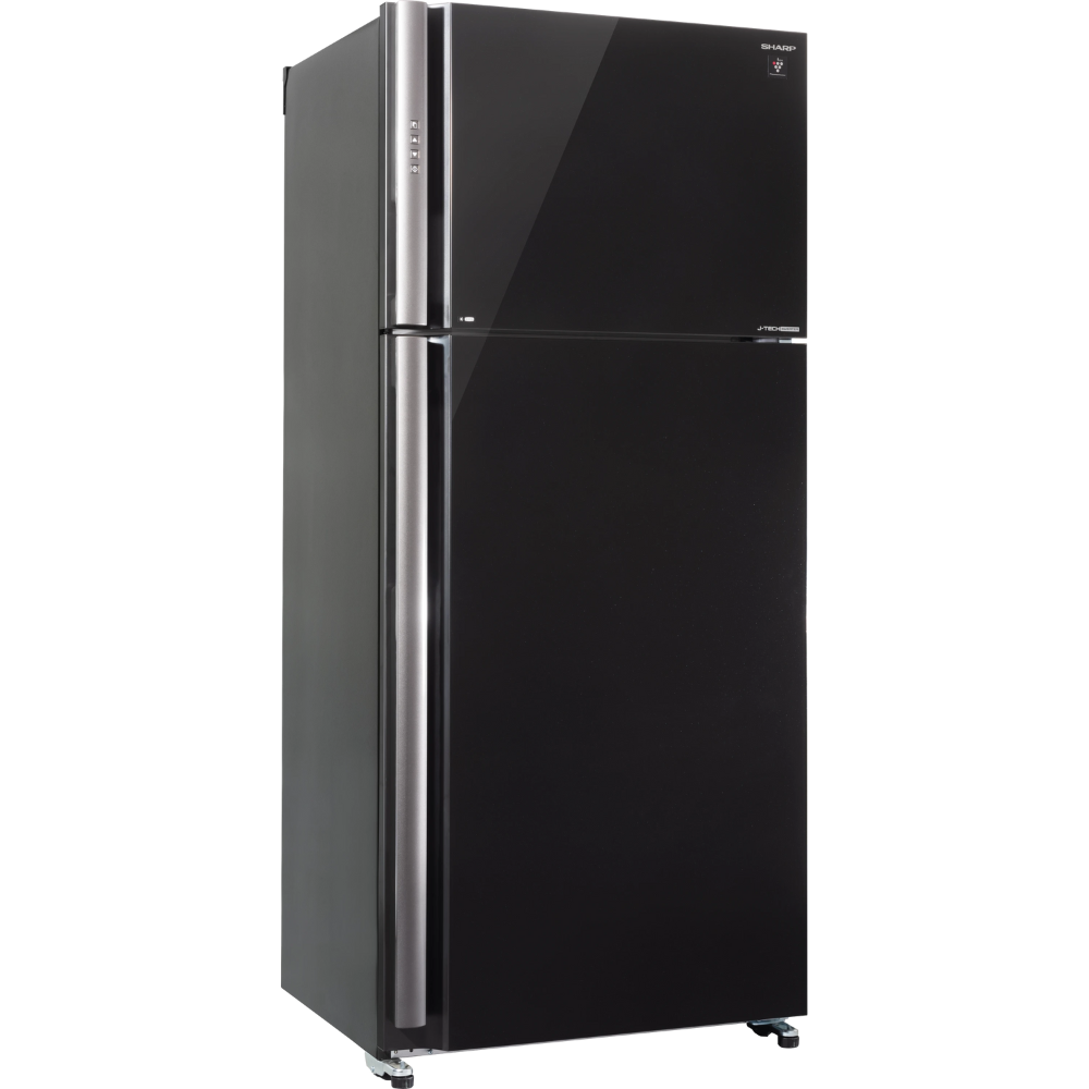 מקרר מקפיא עליון 588 ליטר נטו Sharp SJ-GPRN75D-BK - גימור זכוכית שחורה - יבואן רשמי