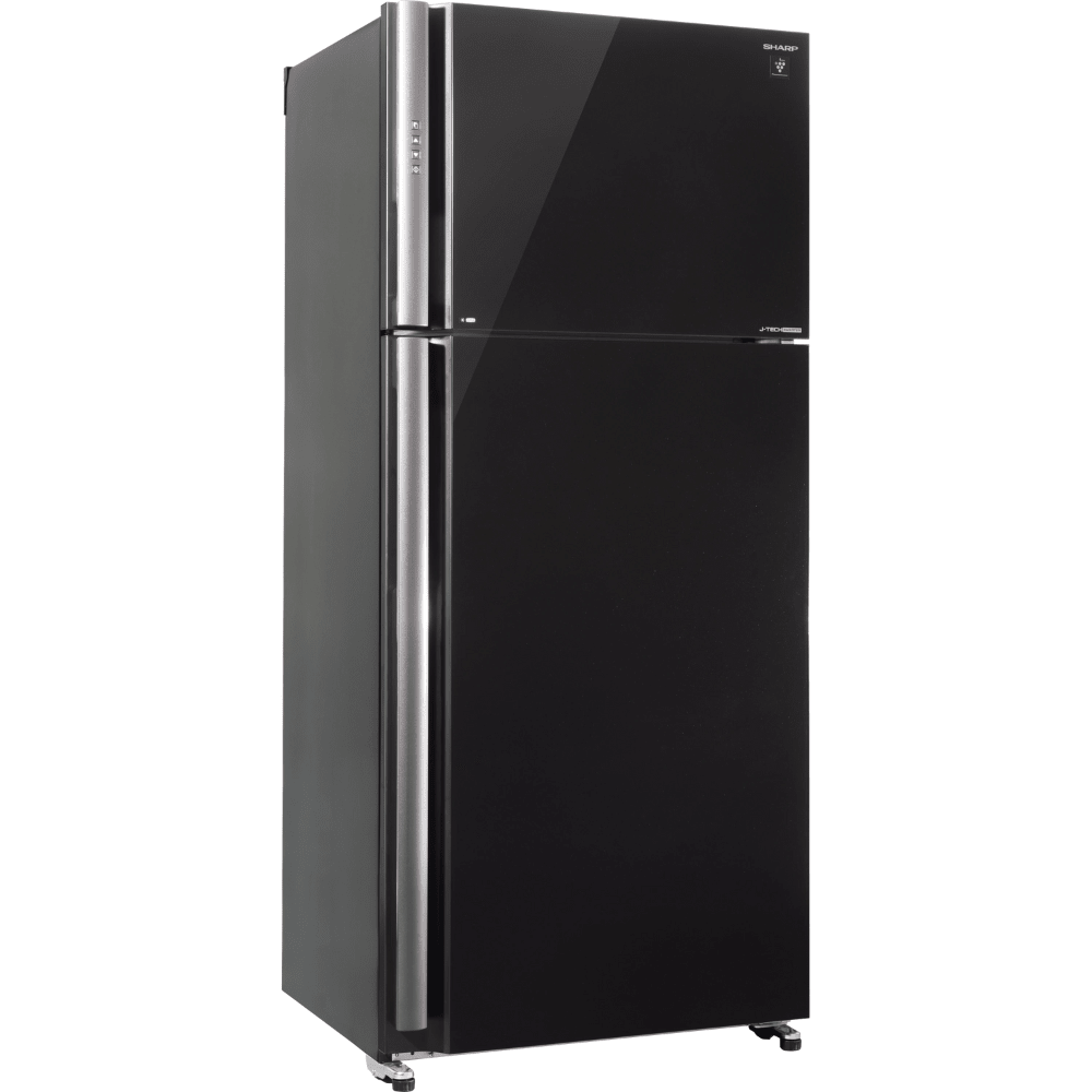 מקרר מקפיא עליון 588 ליטר נטו Sharp SJ-GPRN75D-BK - גימור זכוכית שחורה - K.B.V