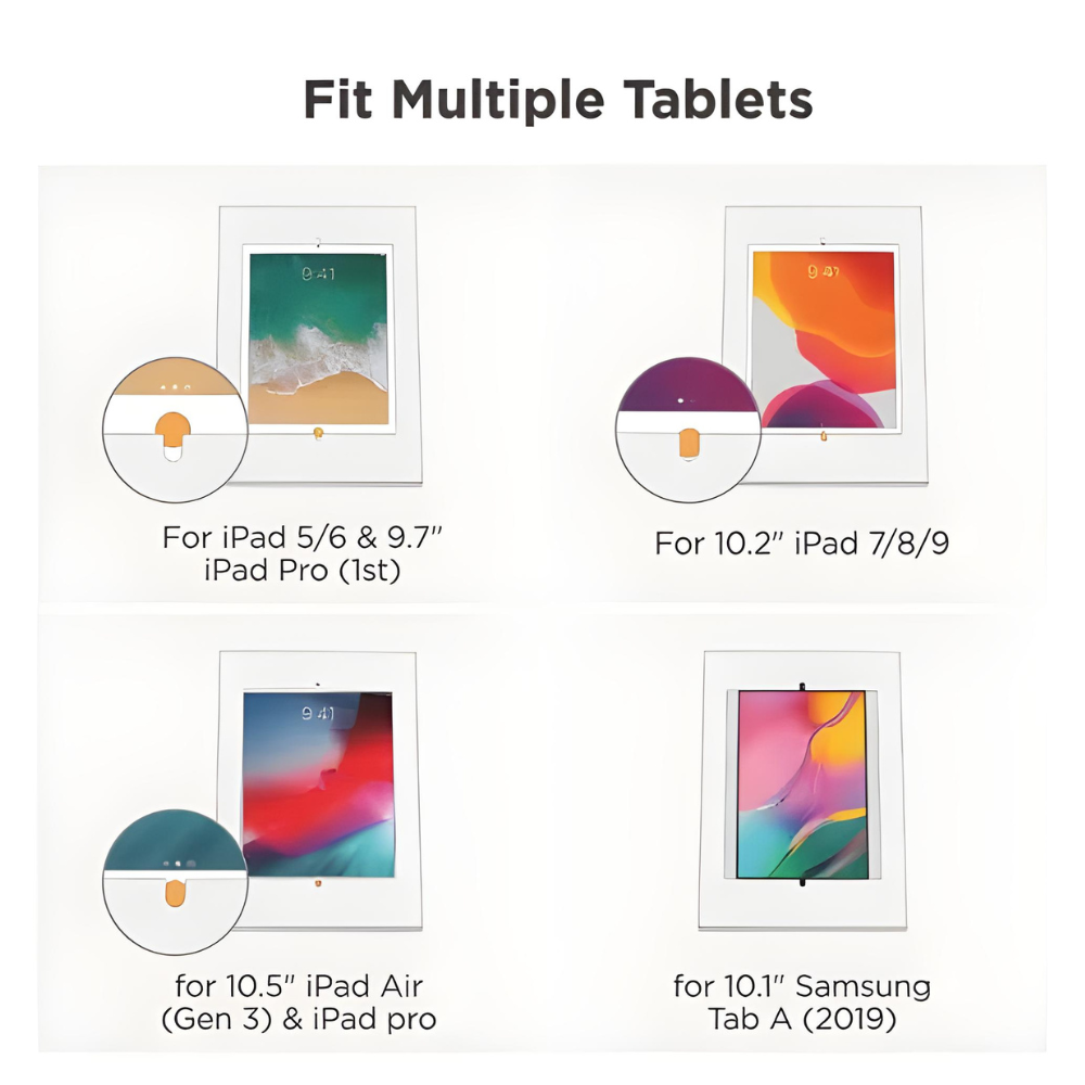 מעמד רצפתי לטאבלט עם מנעול לטאבלטים בגודל 9.7״ עד 10.5״ Lumi Legend / Brateck PAD12-02N - יבואן רשמי