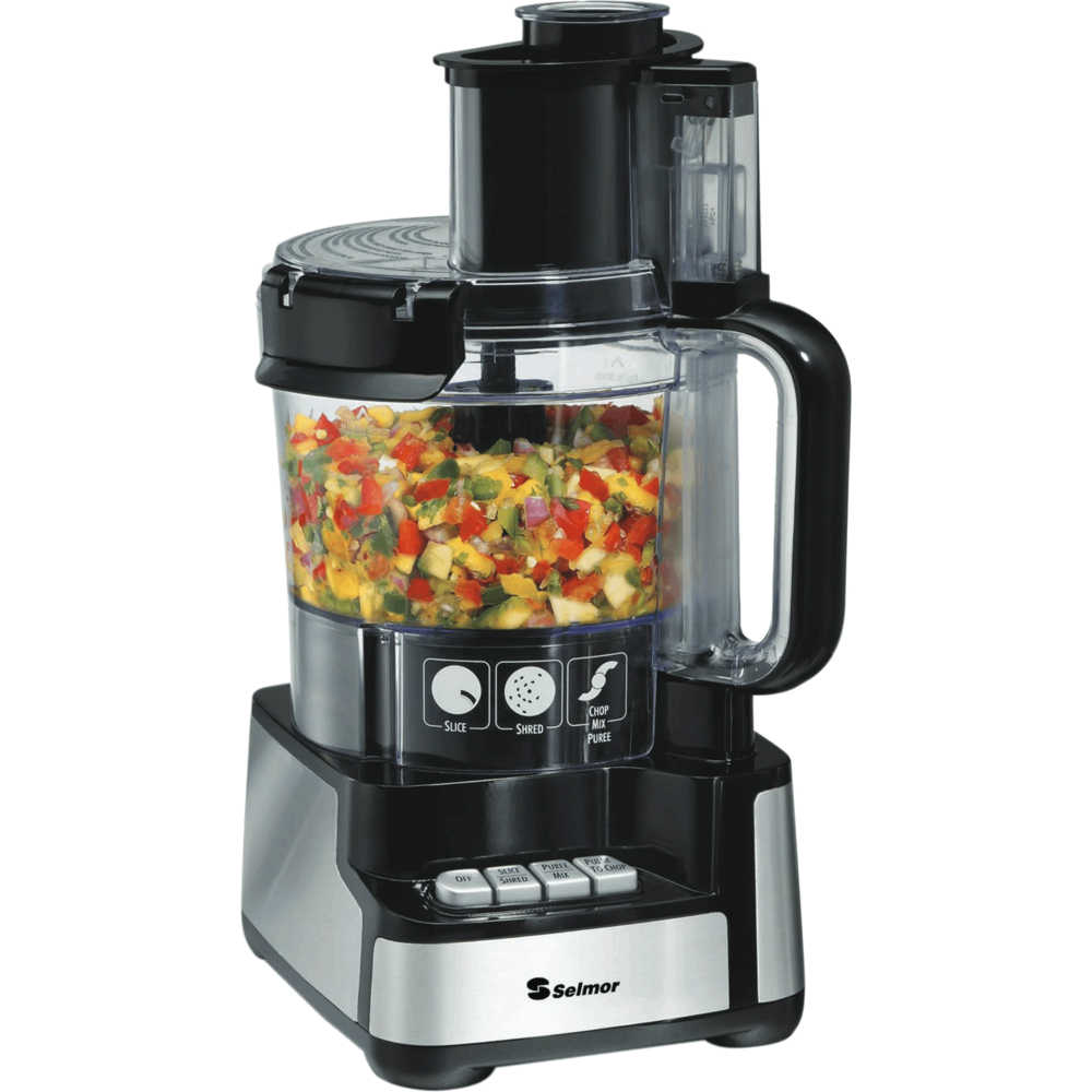 מעבד מזון עם פיה רחבה וקערה ענקית 2.8 ליטר Selmor SE-8400 - שנה אחריות ע"י - יבואן הרשמי
