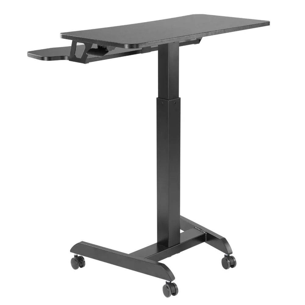 עמדת עבודה ארגונומית הידראולית ניידת למצב ישיבה/עמידה Lumi Legend / Brateck FWS07-7 Black - יבואן רשמי