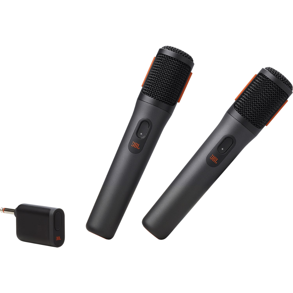 סט מיקרופונים אלחוטיים דיגיטליים JBL PartyBox Wireless Mic - צבע שחור שנה אחריות ע"י - יבואן הרשמי