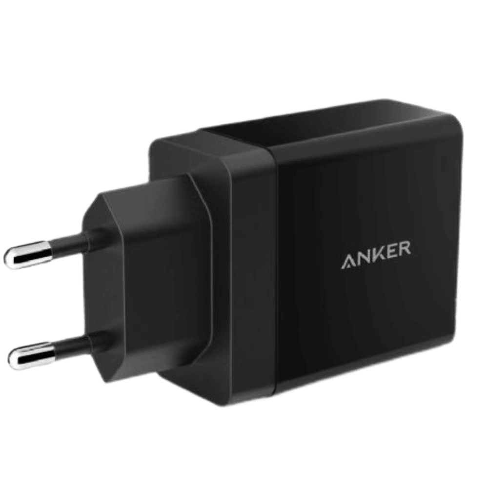 מטען קיר Anker PowerPort 24W USB- צבע שחור - K.B.V