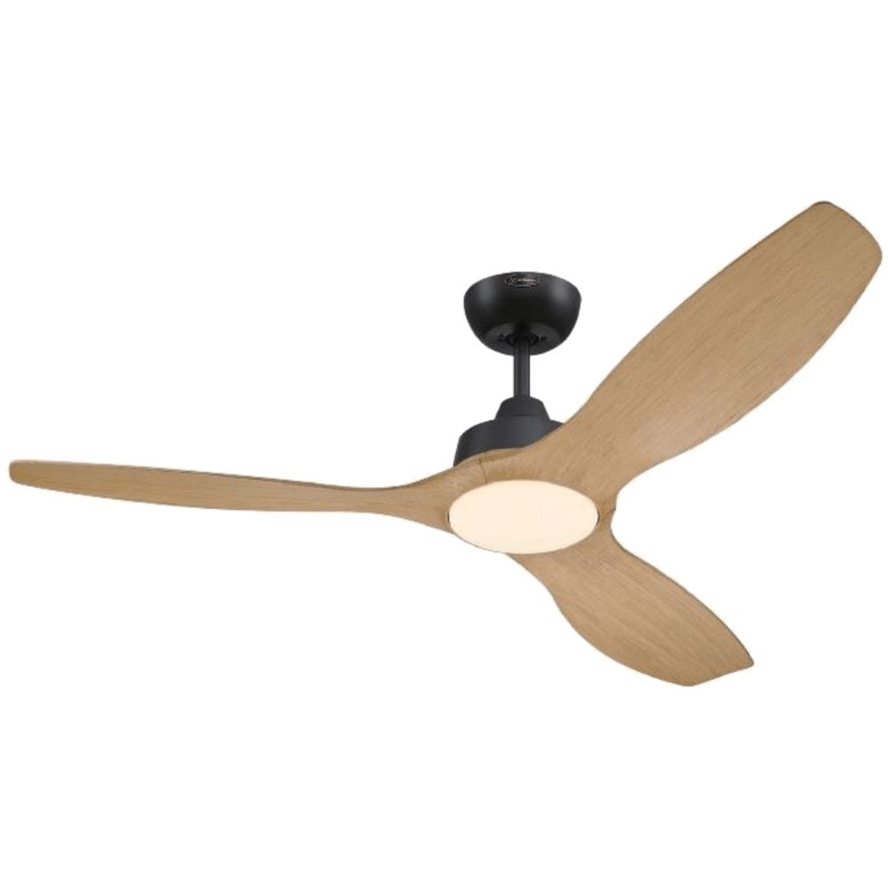 מאוורר תקרה עם שלט Westinghouse Montana 52" CCT DC 24W - צבע שחור בשילוב עץ שנתיים אחריות ע"י - יבואן הרשמי