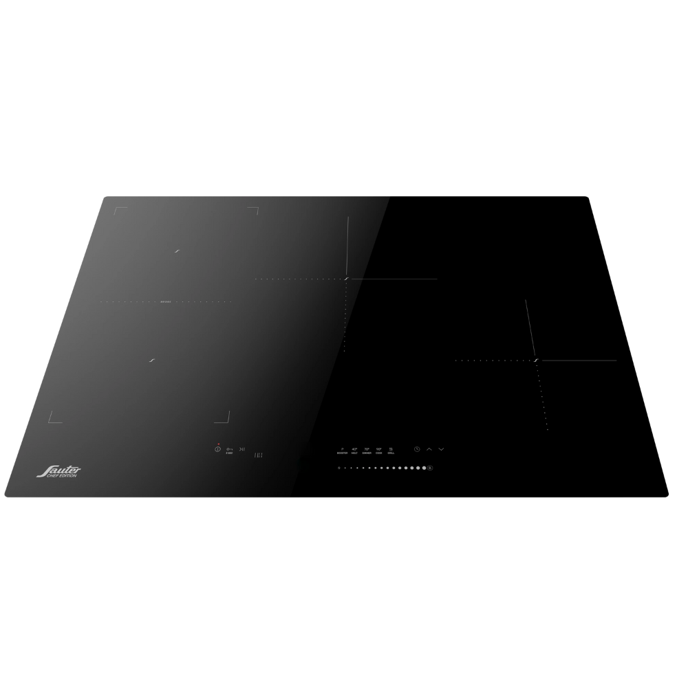 כיריים אינדוקציה 4 מוקדי בישול 78 ס"מ Sauter SHI8080 - תלת פאזי - צבע שחור אחריות ע"י - יבואן הרשמי