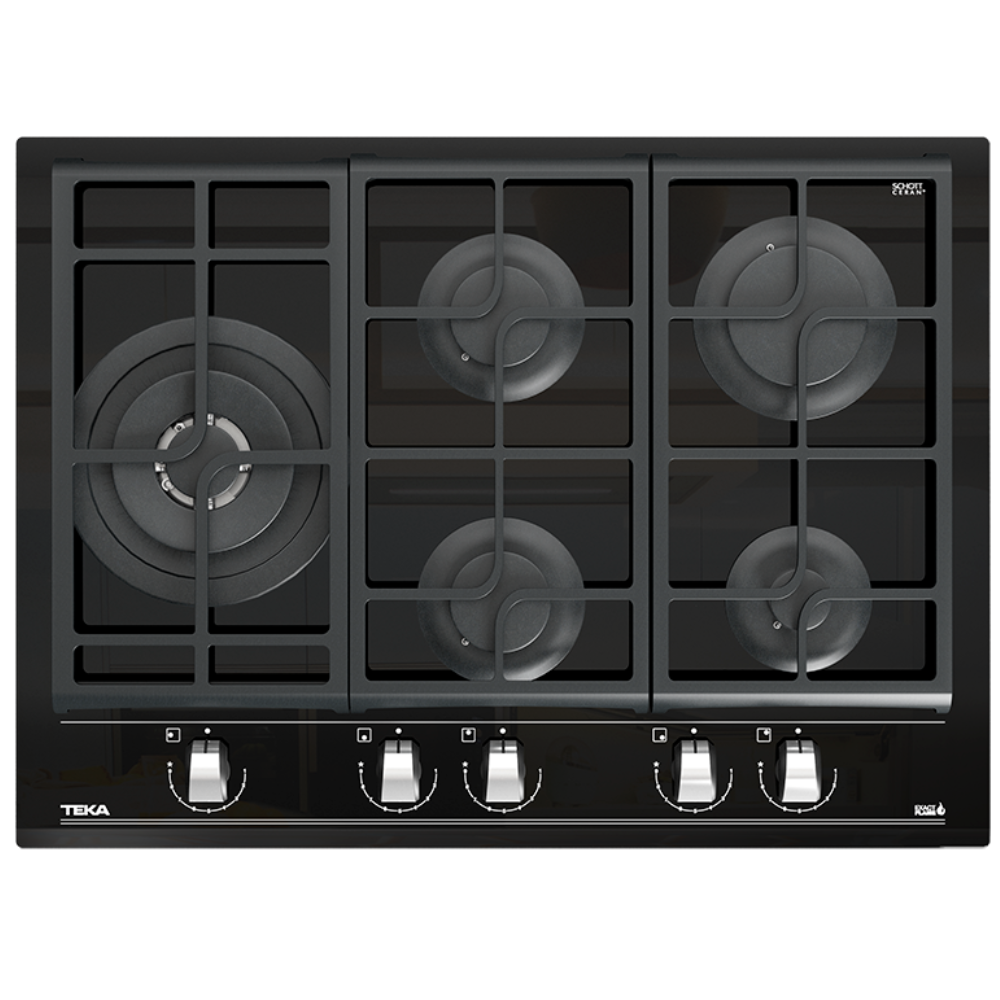 כיריים גז מזכוכית ברוחב 75 ס"מ 5 מבערים TEKA GZC-85320 - יבואן רשמי