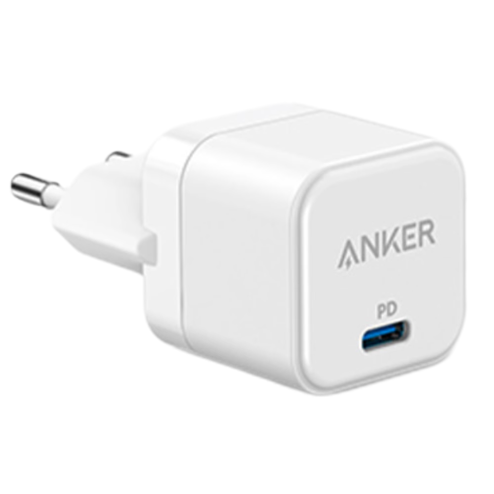 מטען קיר וכבל 0.9 מטר Anker MFI Cable + PowerPort III Cube 20W - צבע לבן שנה אחריות ע"י - יבואן הרשמי