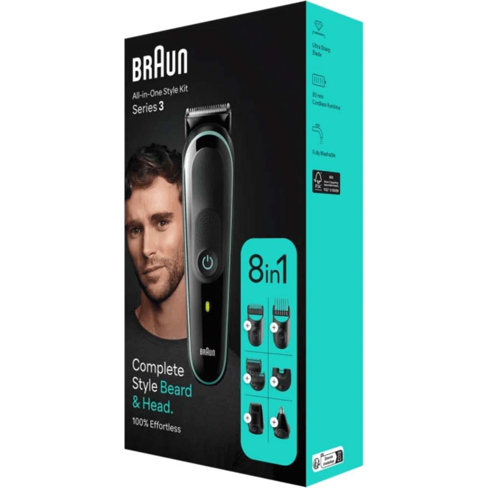 מכונת גילוח לעיצוב זקן 8 ב-1 Braun MGK3441 - K.B.V