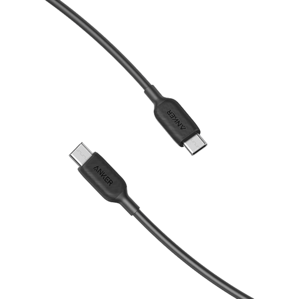 כבל 1 מטר Anker Powerline USB-C to USB-C 60W - צבע שחור - K.B.V