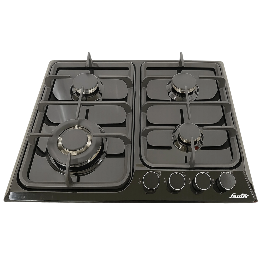 כיריים גז 4 להבות Sauter SHE317B - גימור אמייל שחור אחריות ע"י - יבואן הרשמי