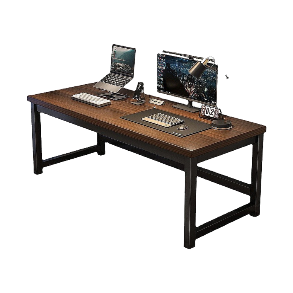 שולחן מחשב כתיבה ענק 180 ס"מ צבע עץ בשילוב שחור דגם Rosso Italy RSM-3134 - יבואן רשמי