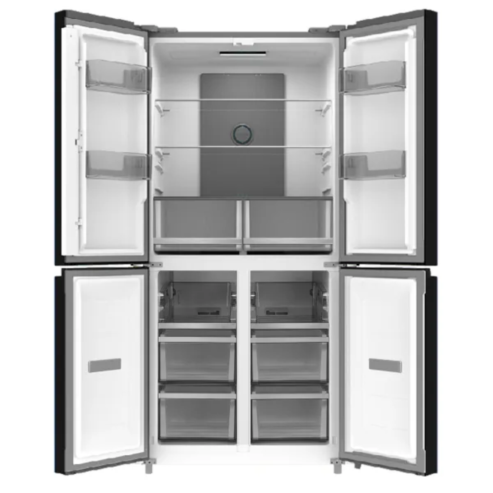 מקרר 4 דלתות FUJICOM בנפח 475 ליטר FJ-NF500BK זכוכית שחורה - יבואן רשמי