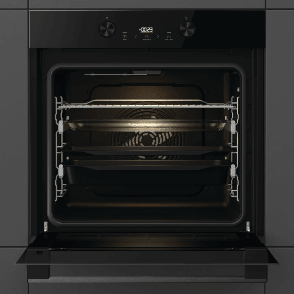 תנור בנוי 77 ליטר 60 ס"מ Gorenje BOS6737E20FBG - גימור זכוכית שחורה - K.B.V