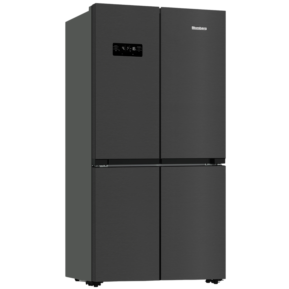 מקרר 4 דלתות Blomberg KQD1638XBR כולל התקן שבת ומייצר קרח - גימור נירוסטה מושחרת - יבואן רשמי