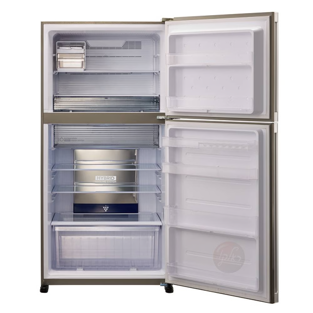 מקרר מקפיא עליון 604 ליטר נטו Sharp SJ-GTR820G-BK - גימור זכוכית שחורה - יבואן רשמי