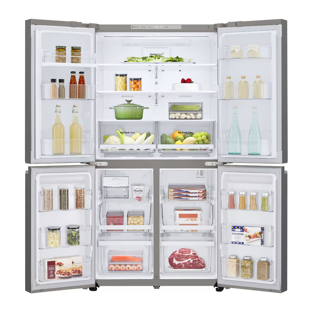 מקרר מקפיא תחתון 4 דלתות LG אל ג'י GRB718XL - יבואן רשמי