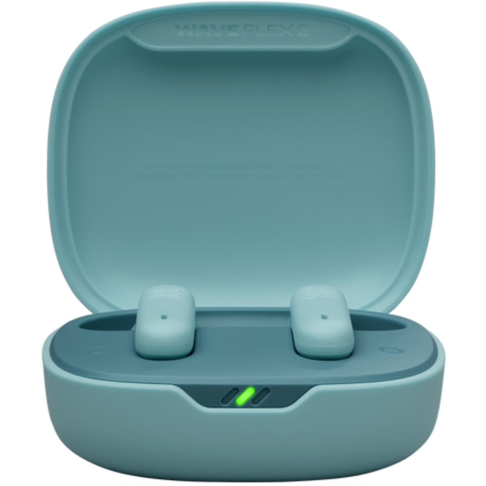 אוזניות אלחוטיות JBL Wave Flex 2 - צבע כחול שנה אחריות ע"י - יבואן הרשמי