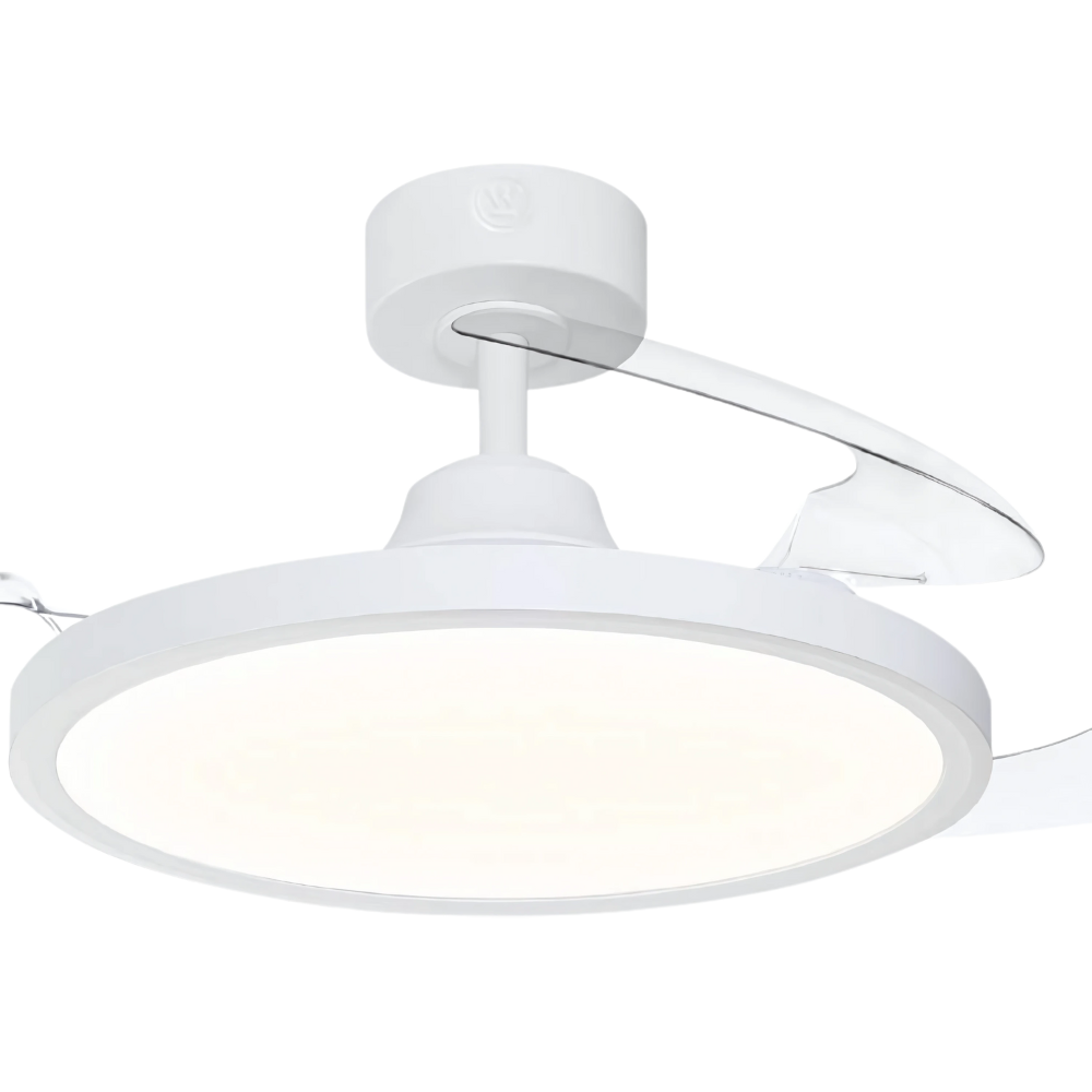 מאוורר תקרה כנפיים מתקפלות עם שלט ולד מובנה Westinghouse Laguna 40W "42 - צבע לבן שנתיים אחריות ע"י - יבואן הרשמי