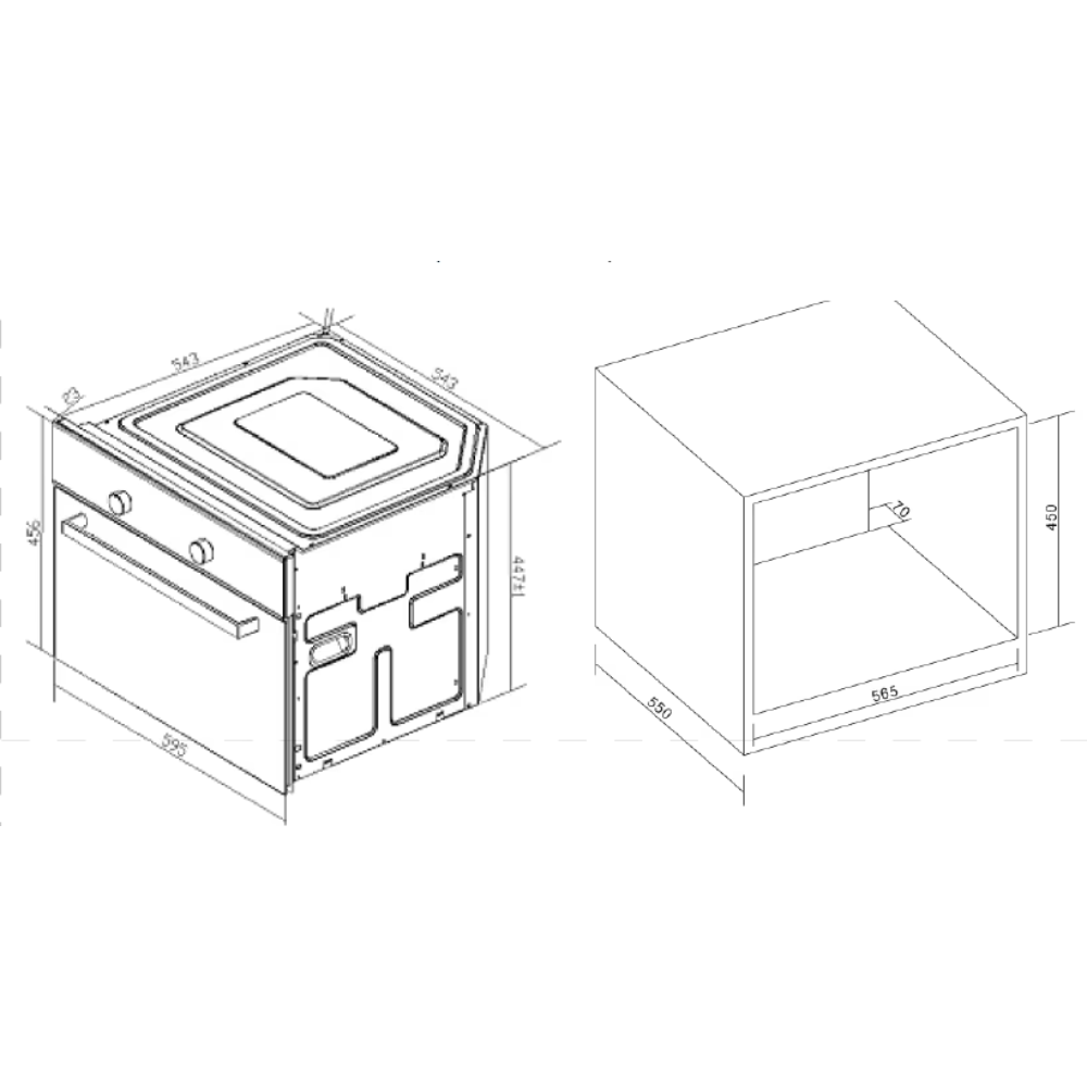 תנור בנוי משולב מיקרו 45 ס"מ לקאזה דגם LCT672MWRCW לבן - יבואן רשמי