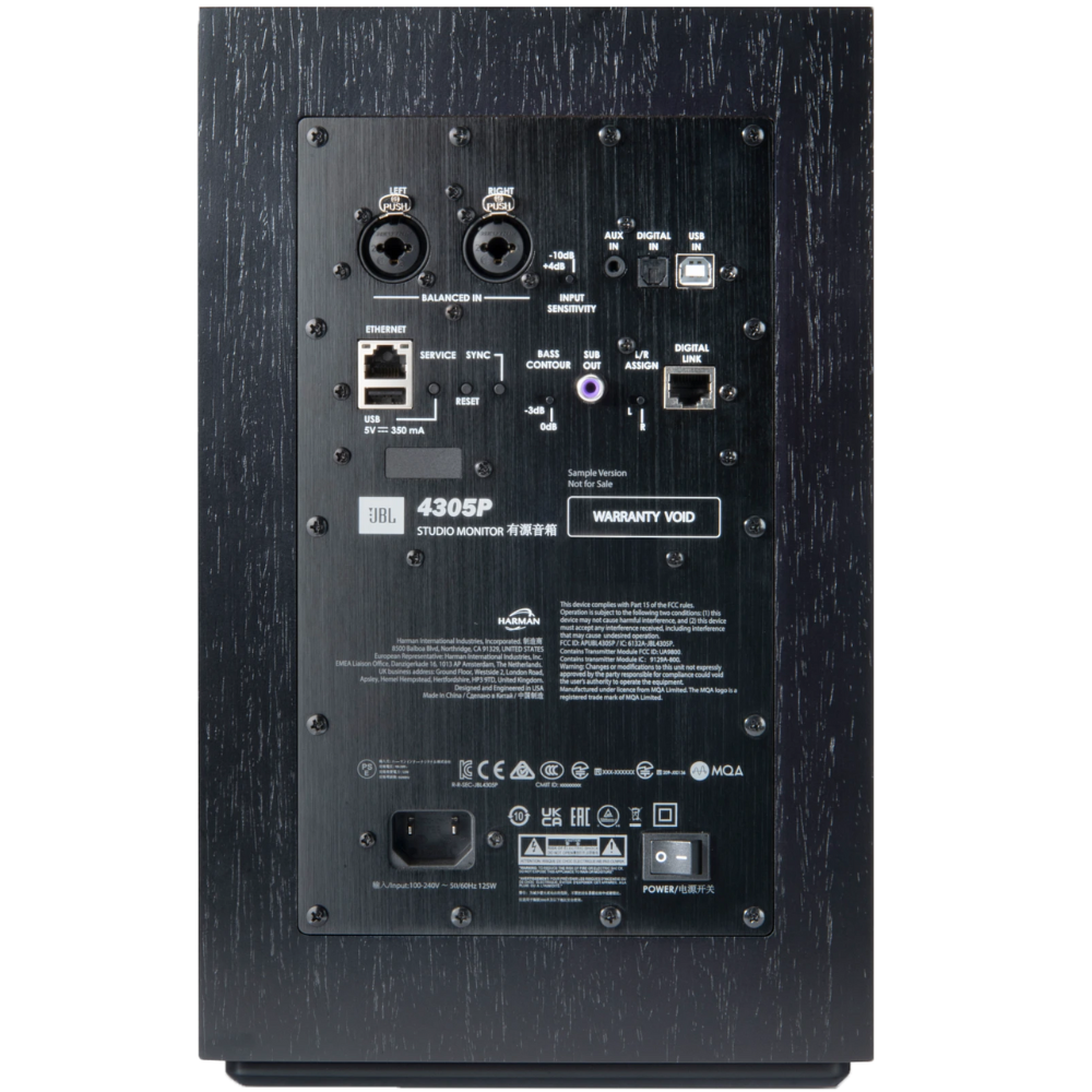 מוניטורים אולפניים JBL 4305P Hi-Fi Studio Monitor 2x150W AIO - צבע שחור חמש שנות אחריות ע"י - יבואן הרשמי