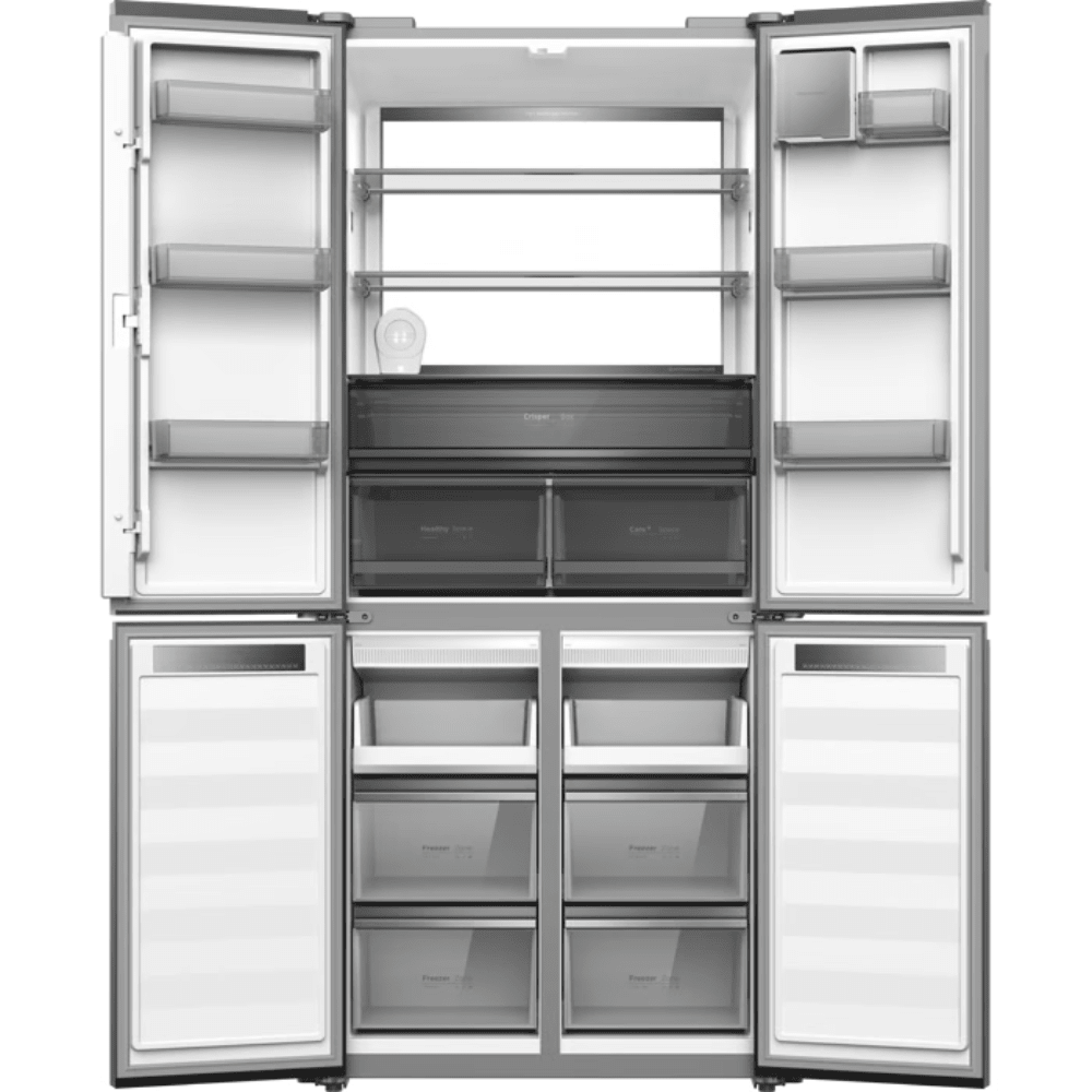 מקרר 4 דלתות מקפיא תחתון 502 ליטר נטו Electra EL5070N קו אפס עם ארונות מטבח - גימור נירוסטה - K.B.V
