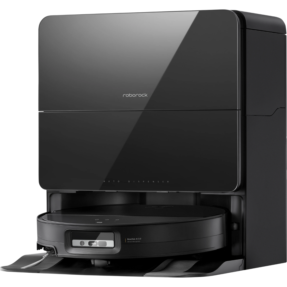 שואב אבק רובוטי שוטף Roborock Saros 10 - צבע שחור שנה אחריות ע"י - יבואן הרשמי