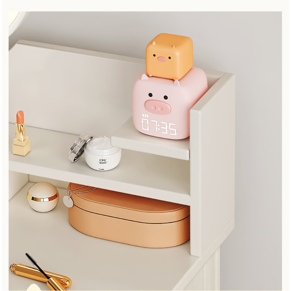 שידת איפור עם מראה רוחב 80 ס"מ דגם RSM-1015 לבן ROSSO ITALY - יבואן רשמי