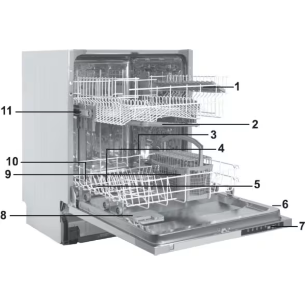 מדיח כלים אינטגרלי 60 ס"מ ג'נרל דגם GE131IN - יבואן רשמי
