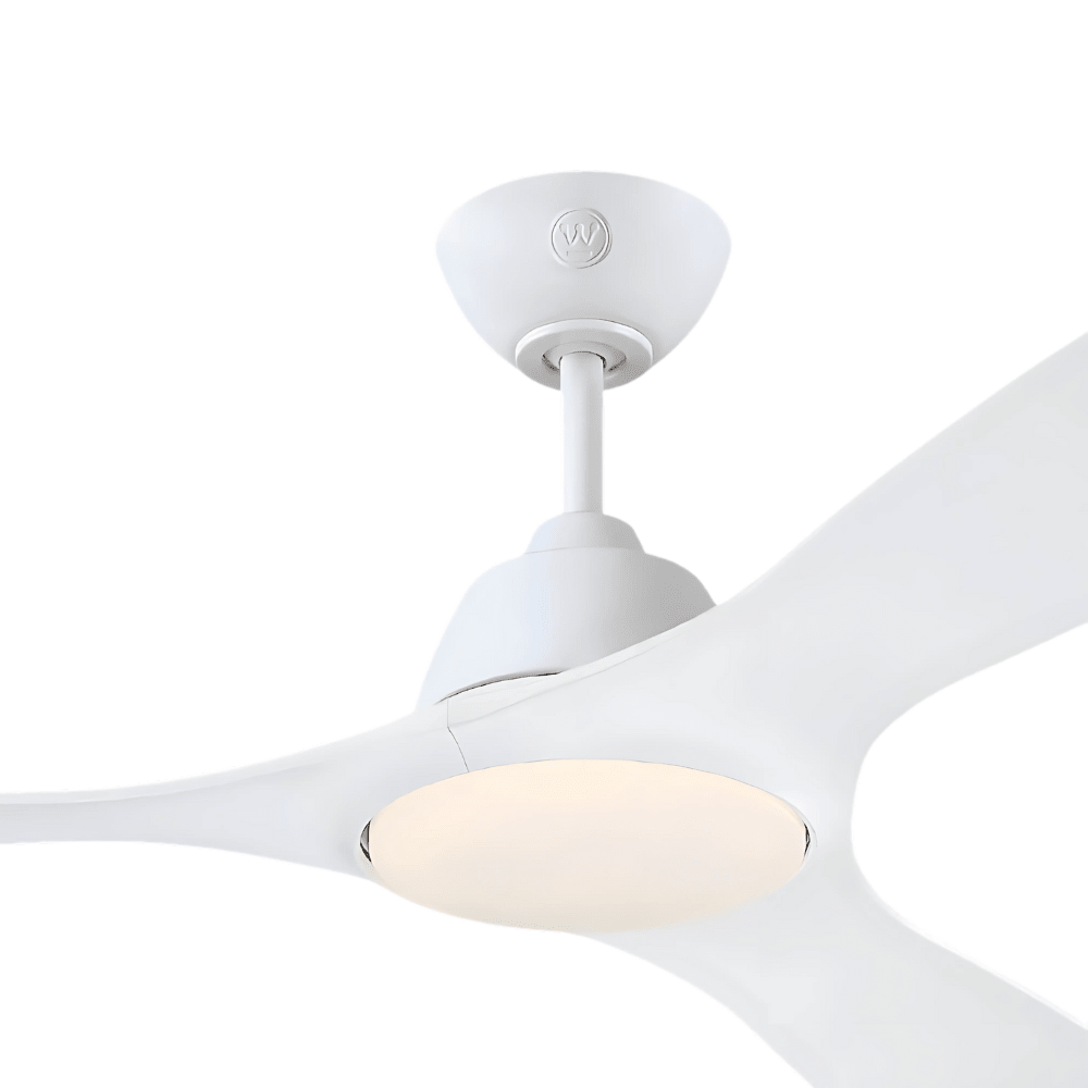 מאוורר תקרה ותאורה פנים/ חוץ עם שלט Westinghouse jessica 52" 24W - צבע לבן - K.B.V