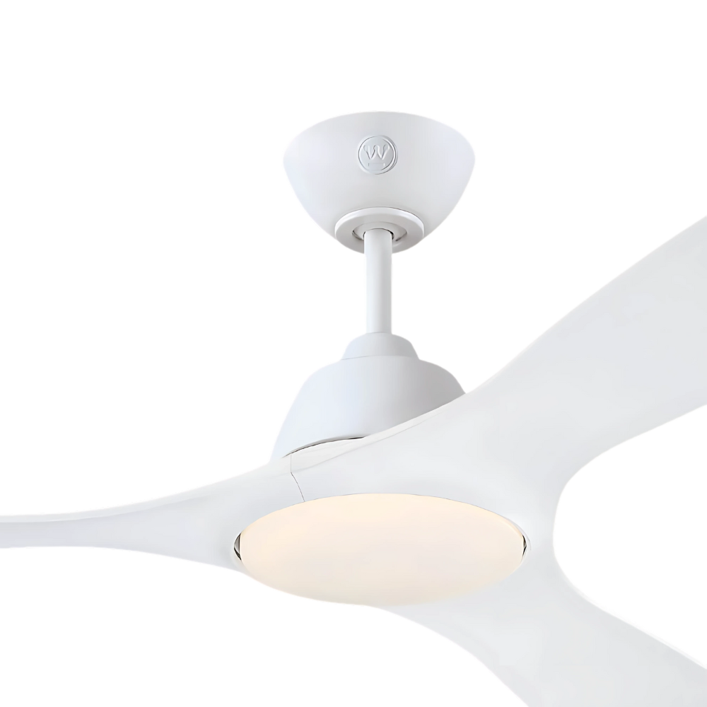 מאוורר תקרה ותאורה פנים/ חוץ עם שלט Westinghouse jessica 52" 24W - צבע לבן שנתיים אחריות ע"י - יבואן הרשמי