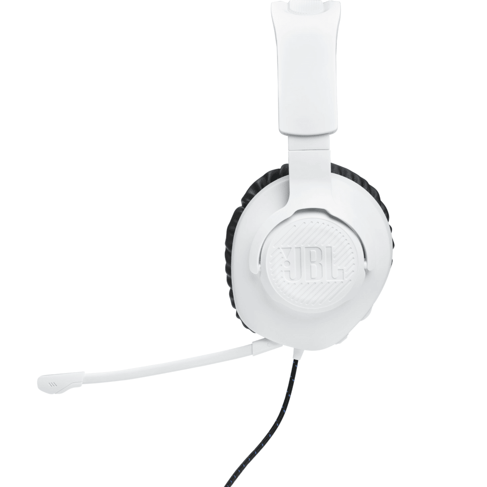 אוזניות גיימינג JBL Quantum 100p - צבע כחול לבן - K.B.V