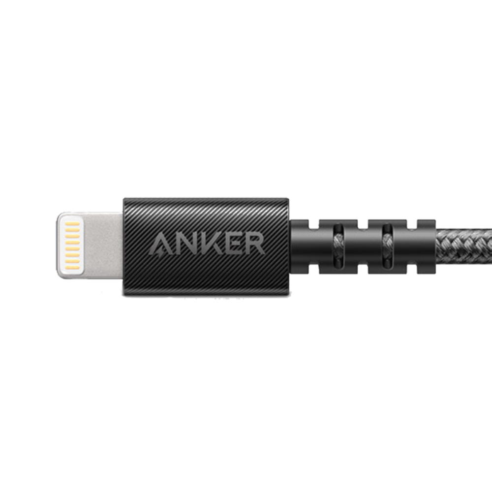 כבל 1.8 מטר לאייפון Anker Powerline II MFI A-L - צבע שחור שנה אחריות ע"י - יבואן הרשמי