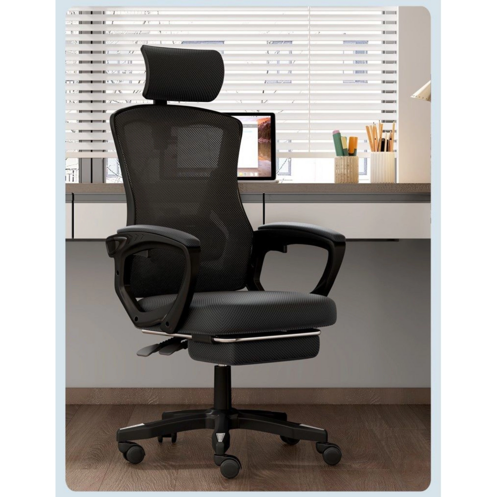 כסא מנהלים אורטופדי איכותי כולל הדום צבע שחור דגם Rosso Italy RSM-3253 - יבואן רשמי